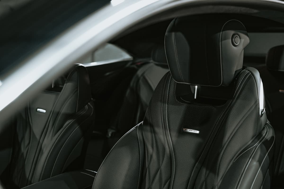 Close-up of car door handle after detailing