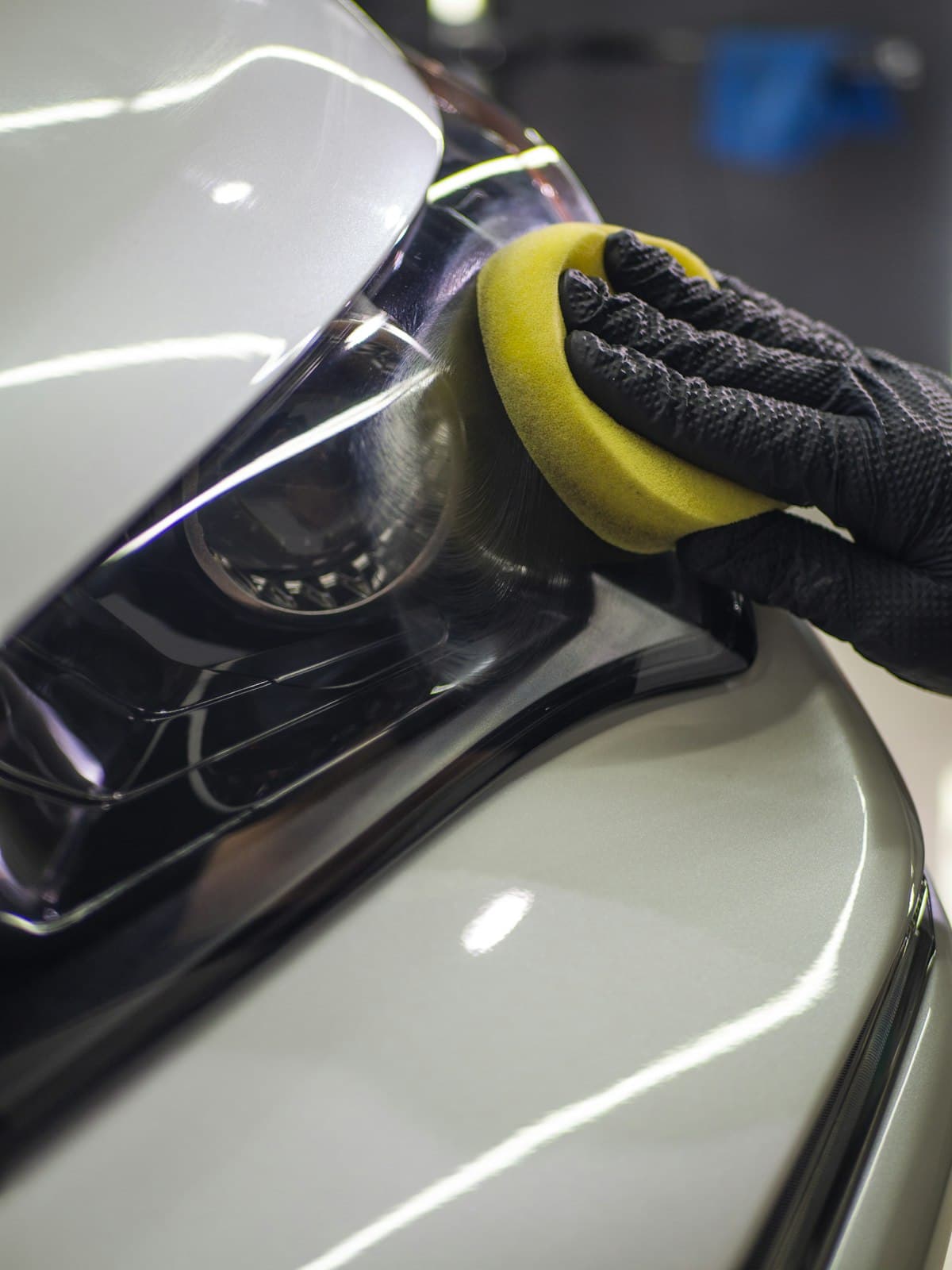 Detailing sponge on car surface